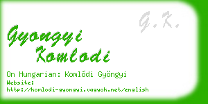 gyongyi komlodi business card
